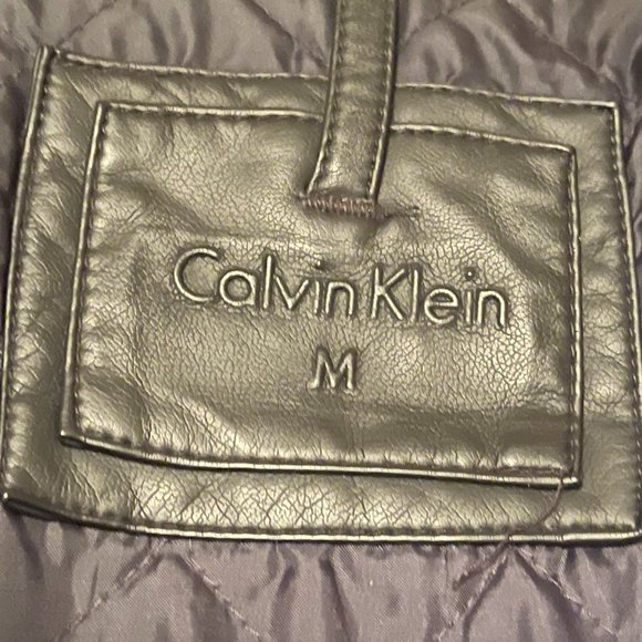 Calvin Klein Faux Leather Jacket, Black, Medium - Picture 4 of 4